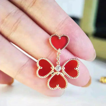 [⭐Veyra]SWEET CLOVER CARNELIAN EARRINGS