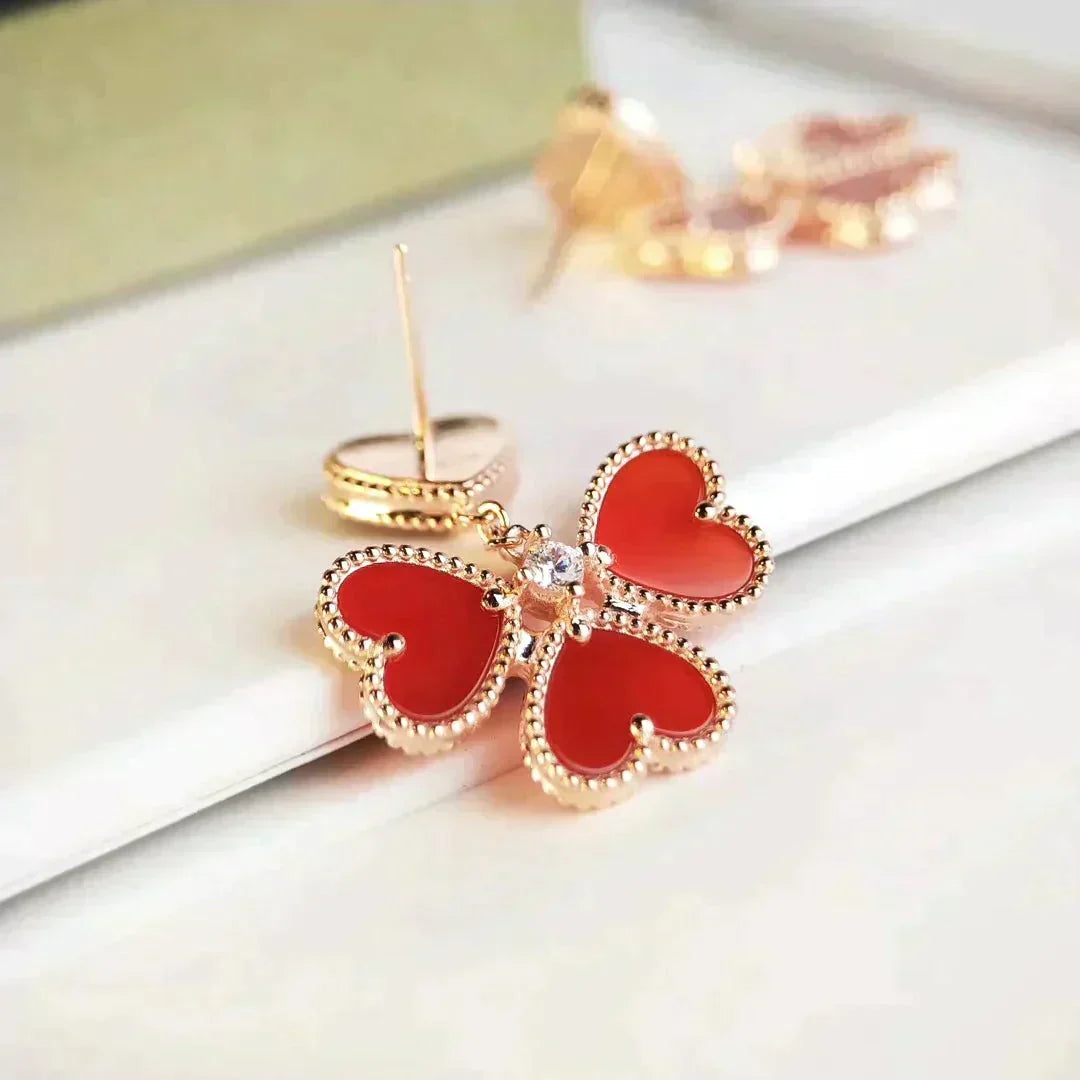 [⭐Veyra]SWEET CLOVER CARNELIAN EARRINGS