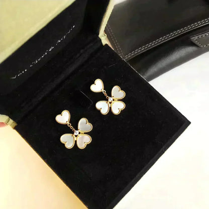[⭐Veyra]CLOVER SWEET WHITE MOP EARRINGS