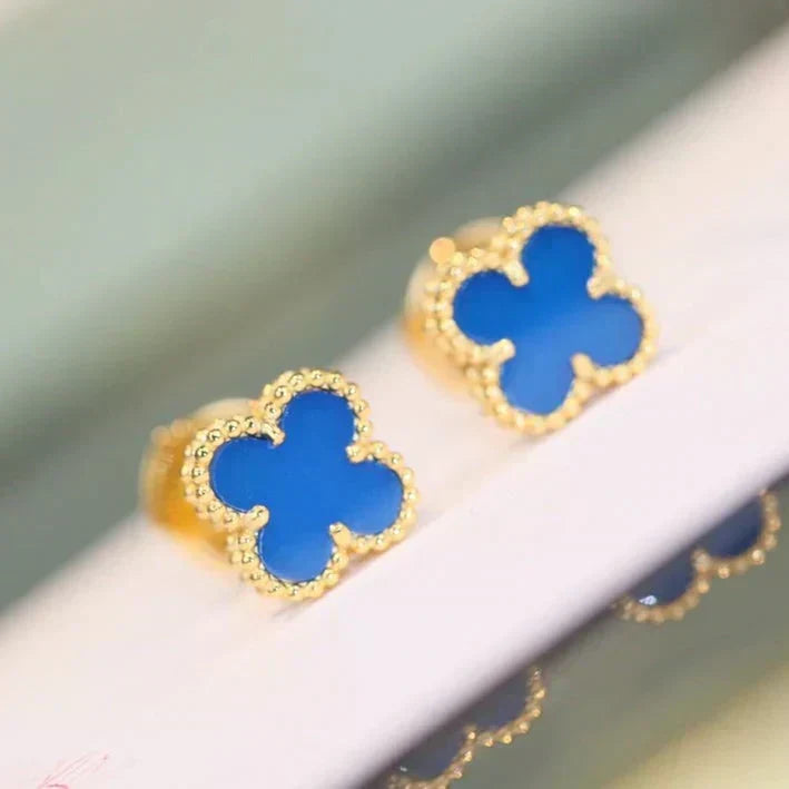 [⭐Veyra]CLOVER MINI 9.5MM TURQUOISE EARRINGS