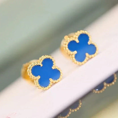 [⭐Veyra]CLOVER MINI 9.5MM TURQUOISE EARRINGS