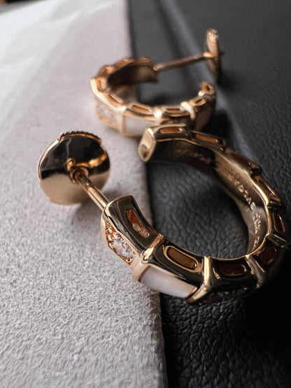 [⭐Veyra]SERPENTI MOP PINK GOLD EARRINGS
