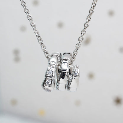 [⭐Veyra]SERPENTI SILVER NECKLACE DIAMOND