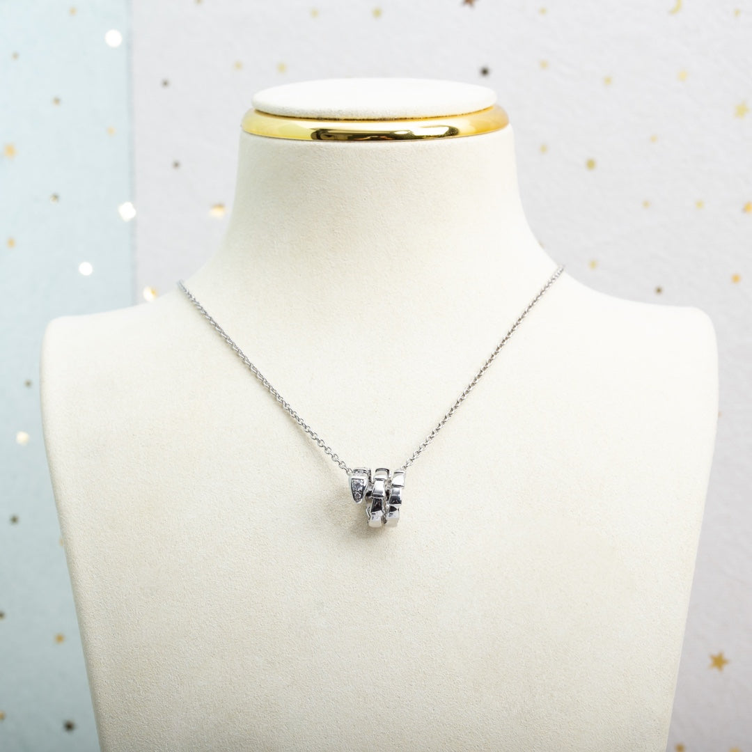 [⭐Veyra]SERPENTI SILVER NECKLACE DIAMOND