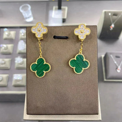 [⭐Veyra]CLOVER  2 MOTIFS  DIAMOND  EARRINGS (MULTIPLE CHOICESç´