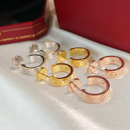 [⭐Veyra]LOVE EARRINGS 5.7MM 2 DIAMONDS