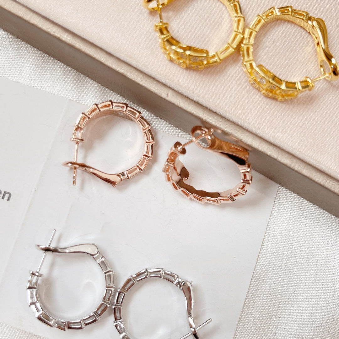 [⭐Veyra]SERPENTI EARRINGS DIAMOND