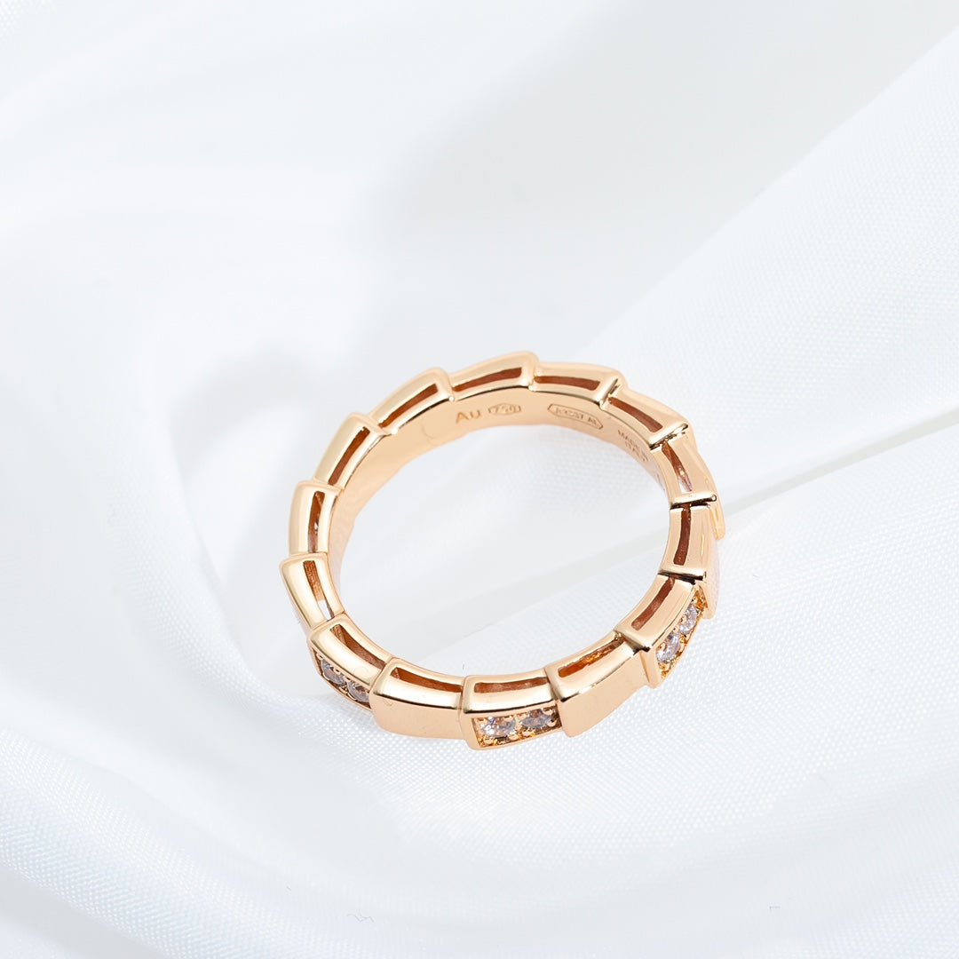[⭐Veyra]SERPENTI RING PINK GOLD  3MM