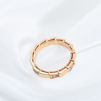 [⭐Veyra]SERPENTI RING PINK GOLD  3MM