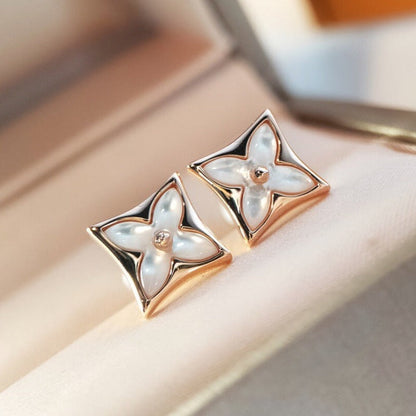 [⭐Veyra]STAR MOP PINK GOLD EARRINGS