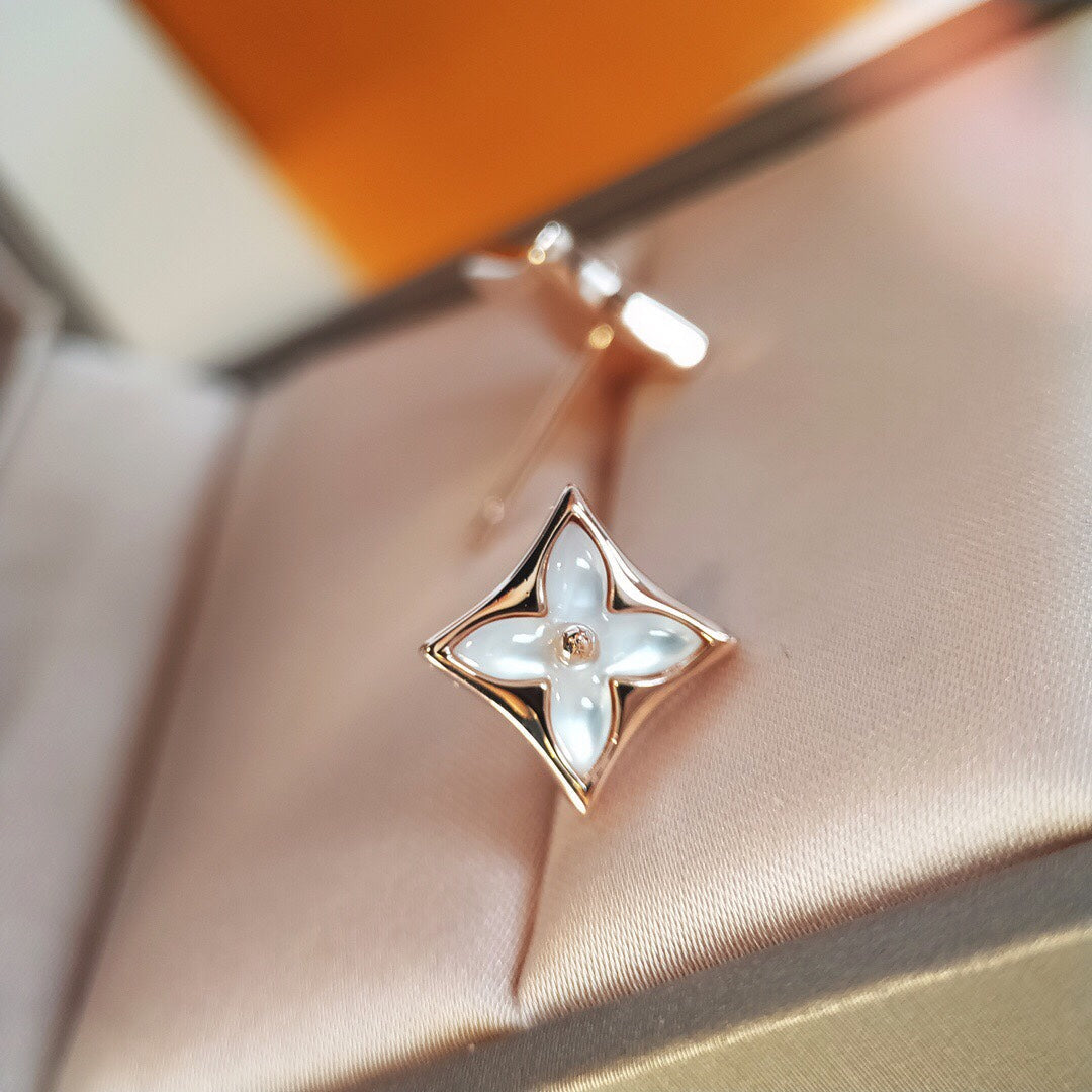 [⭐Veyra]STAR MOP PINK GOLD EARRINGS