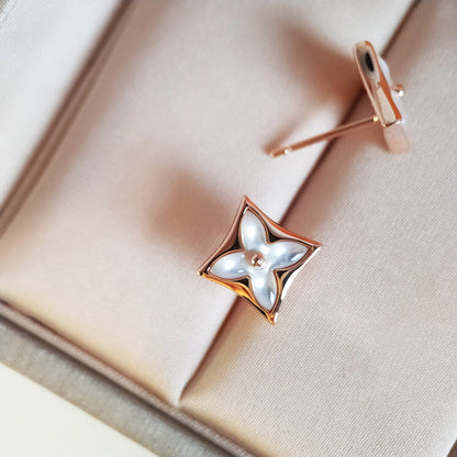 [⭐Veyra]STAR MOP PINK GOLD EARRINGS