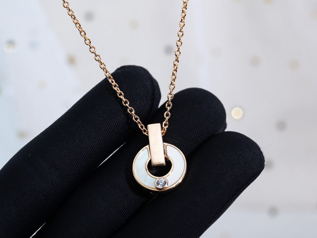[⭐Veyra]GARI NECKLACE PINK GOLD MOP