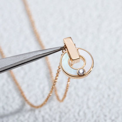 [⭐Veyra]GARI NECKLACE PINK GOLD MOP