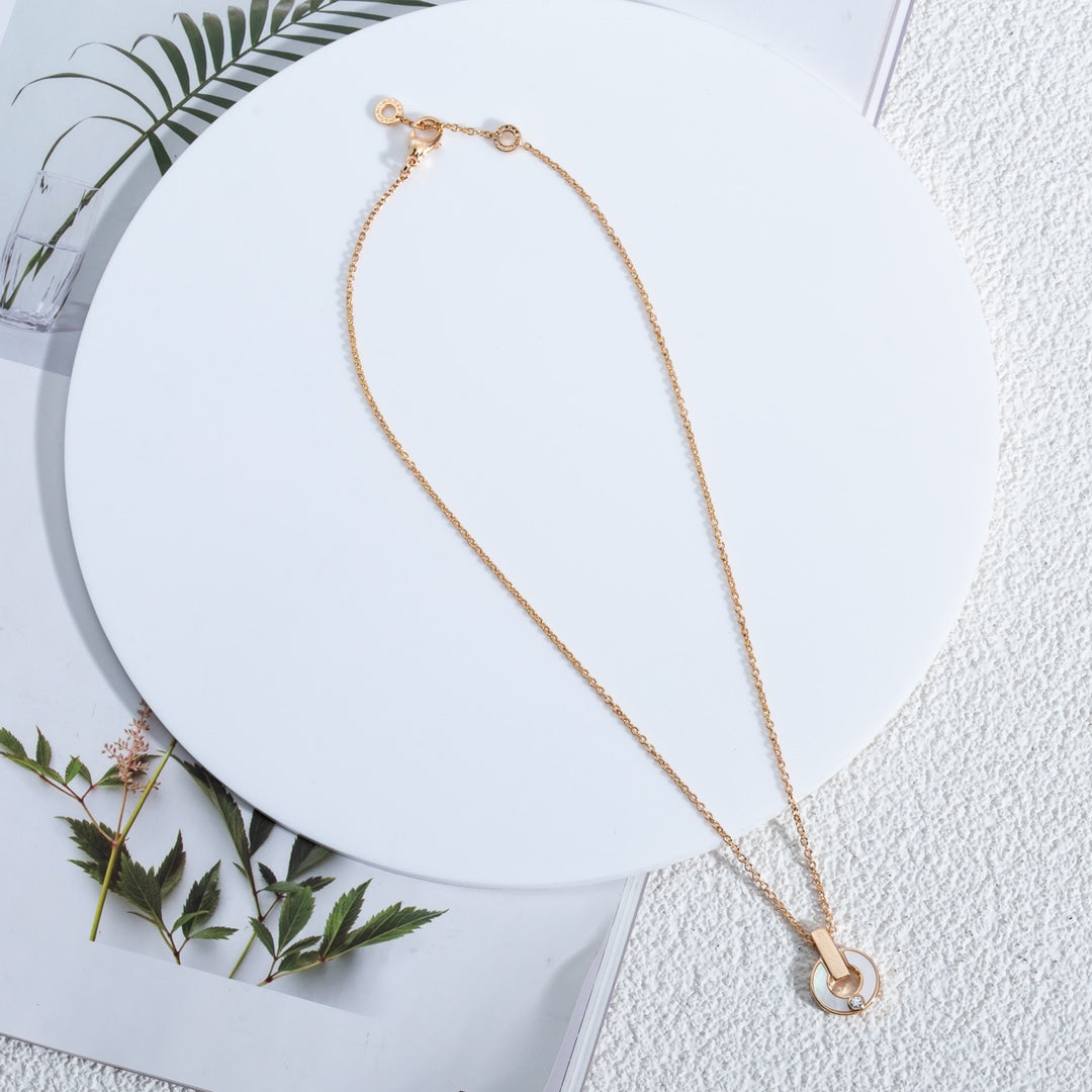 [⭐Veyra]GARI NECKLACE PINK GOLD MOP