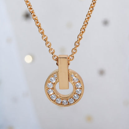 [⭐Veyra]GARI NECKLACE PINK GOLD DIAMOND