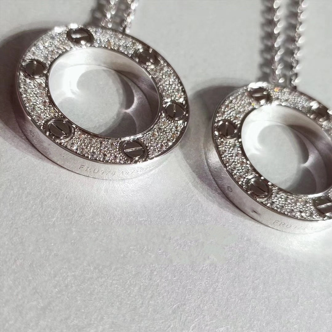 [⭐Veyra]LOVE NECKLACE ADJUSTABLE SILVER