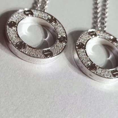 [⭐Veyra]LOVE NECKLACE ADJUSTABLE SILVER
