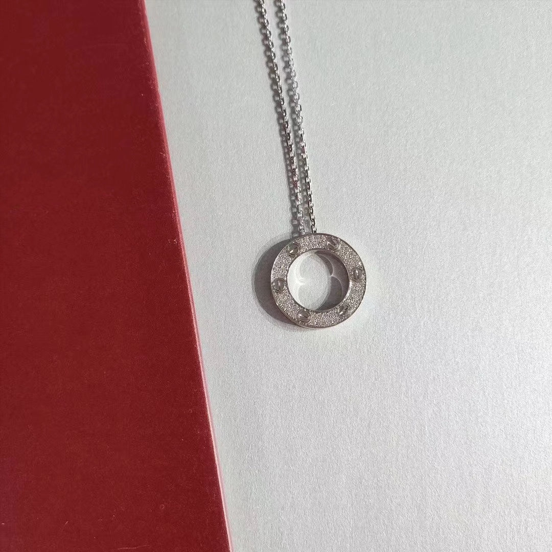 [⭐Veyra]LOVE NECKLACE ADJUSTABLE SILVER