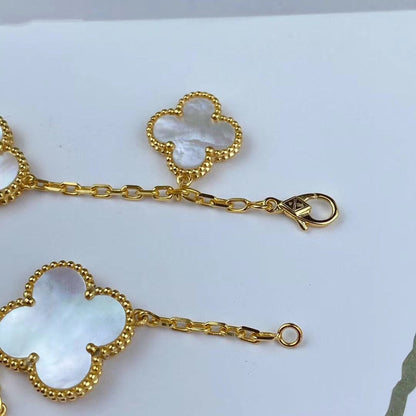 [⭐Veyra]MAGIC CLOVER MOP GOLD BRACELET 5 MOTIFS