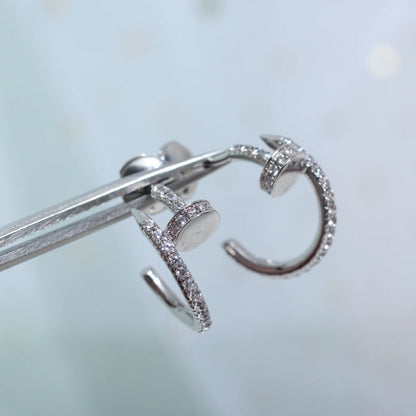 [⭐Veyra]JUSTE EARRINGS 12.75MM SILVER DIAMOND