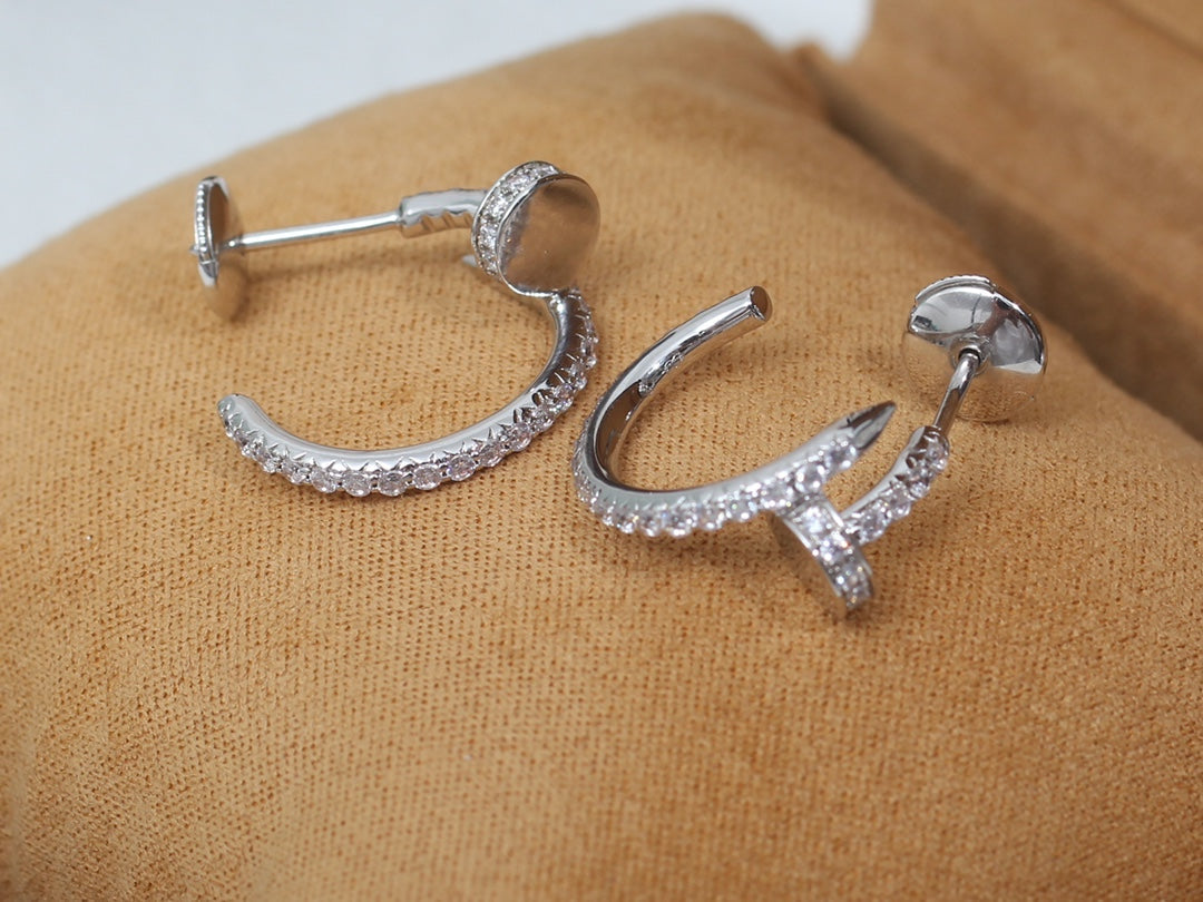 [⭐Veyra]JUSTE EARRINGS 12.75MM SILVER DIAMOND