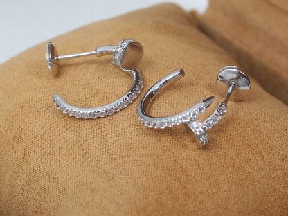 [⭐Veyra]JUSTE EARRINGS 12.75MM SILVER DIAMOND