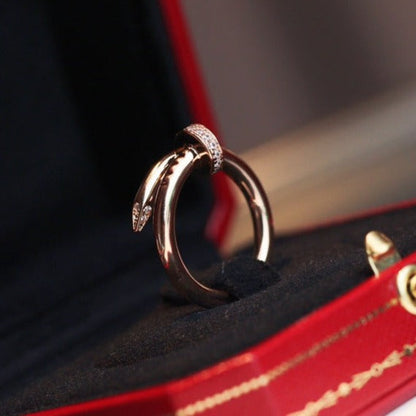 [⭐Veyra]JUSTE RING 2.65MM PINK GOLD DIAMOND
