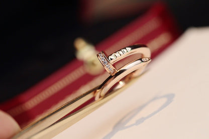 [⭐Veyra]JUSTE RING 2.65MM PINK GOLD DIAMOND