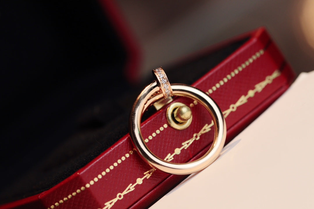 [⭐Veyra]JUSTE RING 2.65MM PINK GOLD DIAMOND