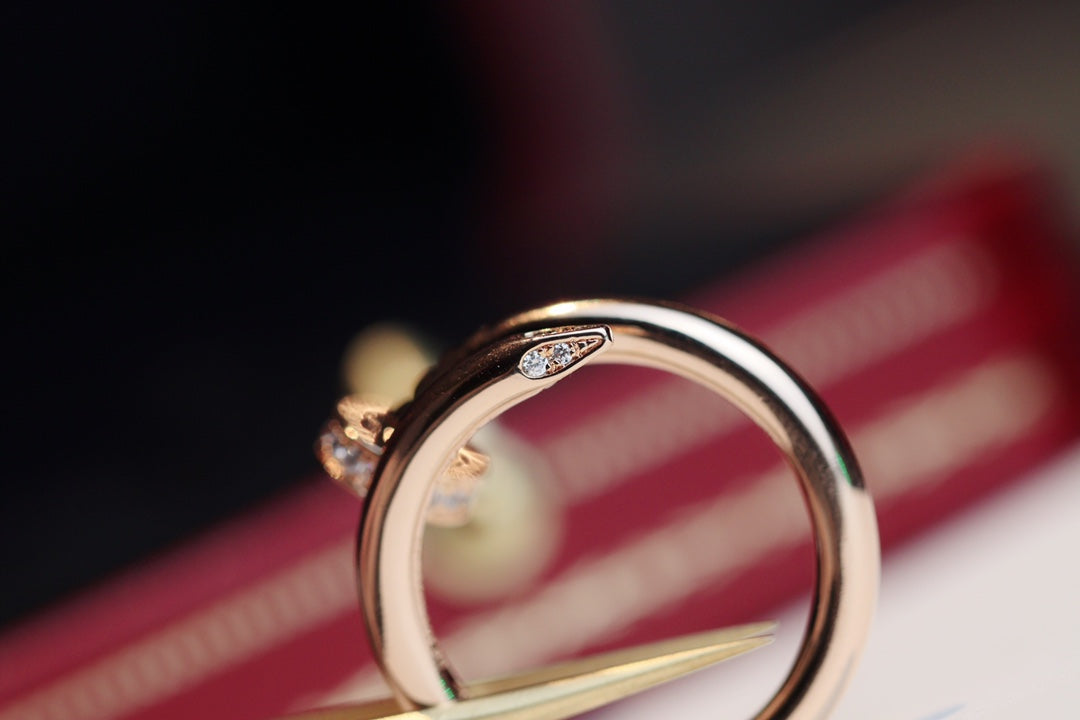 [⭐Veyra]JUSTE RING 2.65MM PINK GOLD DIAMOND