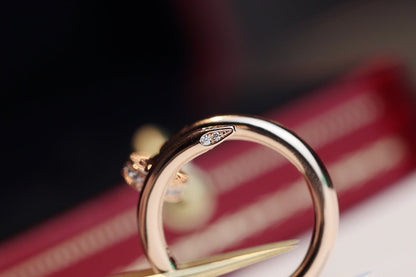 [⭐Veyra]JUSTE RING 2.65MM PINK GOLD DIAMOND