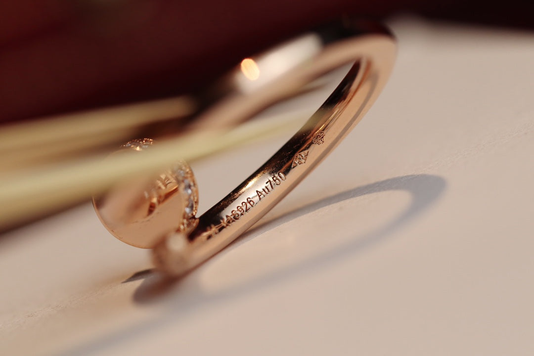 [⭐Veyra]JUSTE RING 2.65MM PINK GOLD DIAMOND