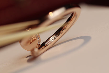 [⭐Veyra]JUSTE RING 2.65MM PINK GOLD DIAMOND