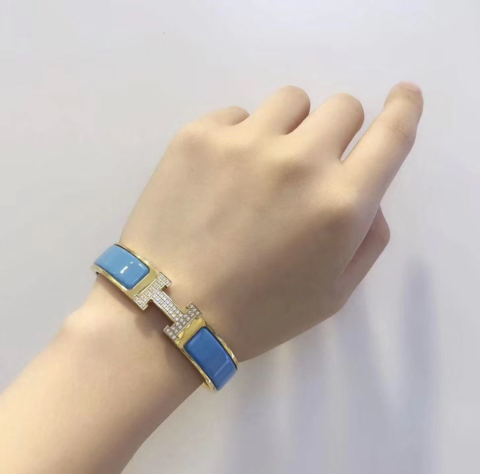 [⭐Veyra]H CLOUD BLUE BRACELET GOLD DIAMOND