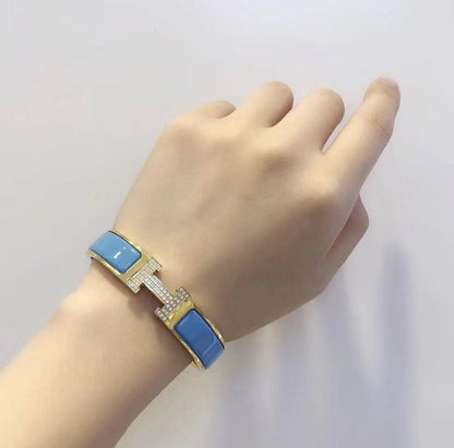 [⭐Veyra]H CLOUD BLUE BRACELET GOLD DIAMOND