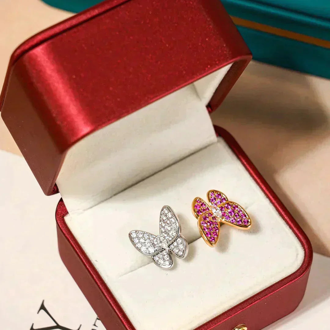 [⭐Veyra]TWIN BUTTERFLY DIAMOND RING