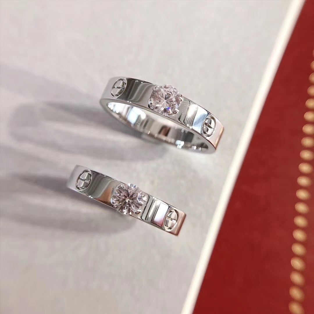 [⭐Veyra]LOVE RING 3.6MM 1 BIG DIAMOND