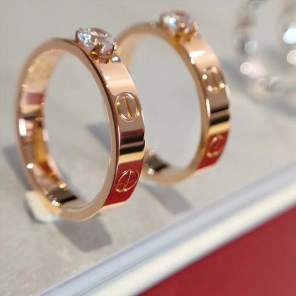 [⭐Veyra]LOVE RING 3.6MM 1 BIG DIAMOND