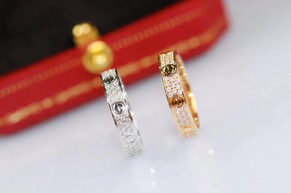 [⭐Veyra]LOVE RING 3.6MM DIAMOND PAVED