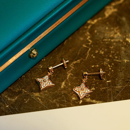[⭐Veyra]STAR DIAMONDS EARRINGS GOLD