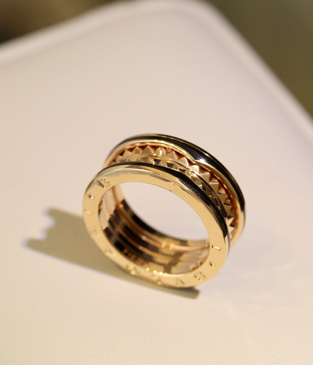[⭐Veyra]ZERO 1 PINK GOLD BLACK CERAMIC RING