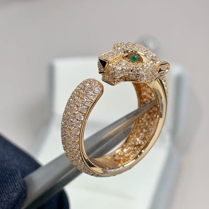 [⭐Veyra]PANTHERE PINK GOLD DIAMOND RING