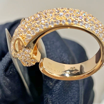 [⭐Veyra]PANTHERE PINK GOLD DIAMOND RING