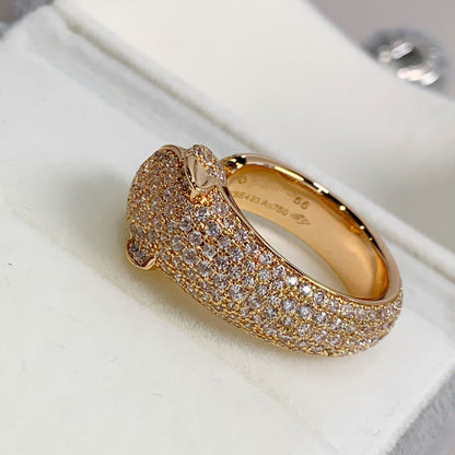 [⭐Veyra]PANTHERE PINK GOLD DIAMOND RING