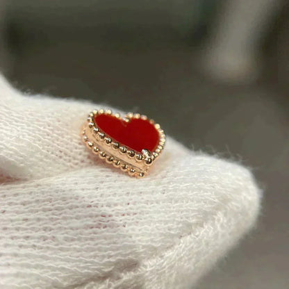 [⭐Veyra]HEART CARNELIAN STUD EARRINGS