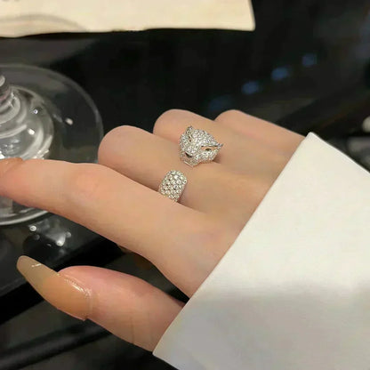 [⭐Veyra]PANTHERE 5.5MM ALL DIAMOND RING