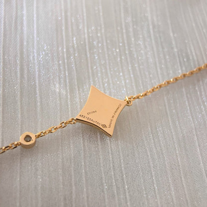 [⭐Veyra]COLOR STAR PINK GOLD DIAMOND BRACELET