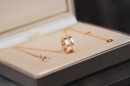 [⭐Veyra]ZERO 1 PINK GOLD DIAMOND NECKLACE