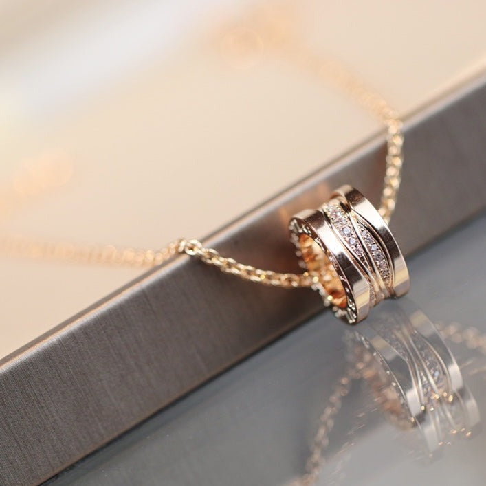 [⭐Veyra]ZERO 1 PINK GOLD DIAMOND NECKLACE